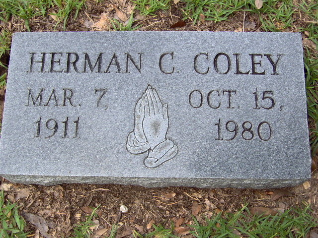 Headstone for Coley, Herman C.